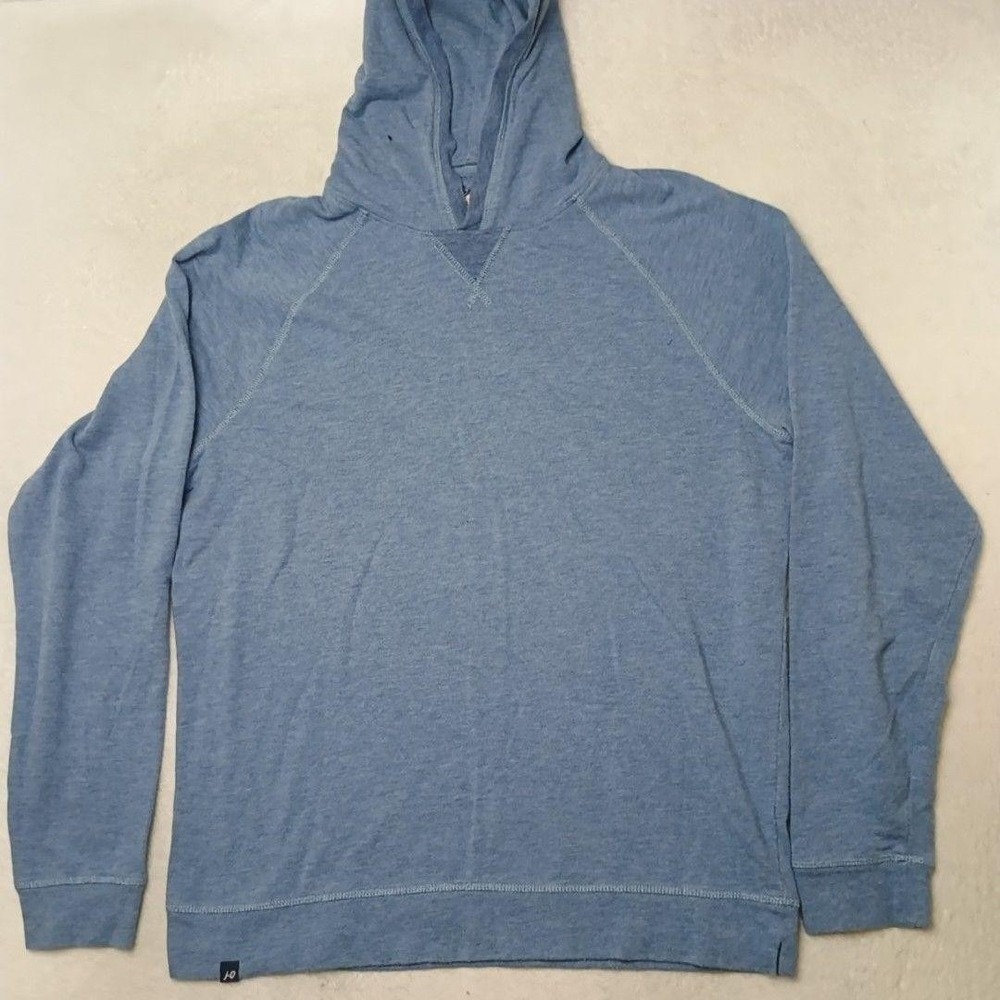 Johnnie-O Hoodie Mens M Blue Pullover Lightweight Cashmere Blend Stretch Work